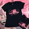 Chainsaw Man Power & Cute Cat Nyan Print T Shirt Women 2026 Summer White Fitted Tee Anime Streetwear Harajuku Loose Cotton