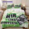 Set Copripiumino Trapuntato con Fantasia Borussia Federe Decorazione per la Casa Regalo di Compleanno (1 * copripiumino + 2 * federa, senza nucleo)