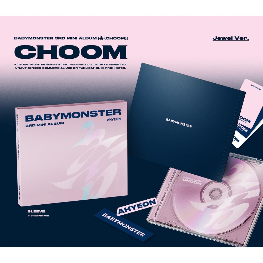 

[Pre-Order] BABYMONSTER CHOOM Kpop Album CD Photocard Official Jewel AHYEON Version AHYEON ver.