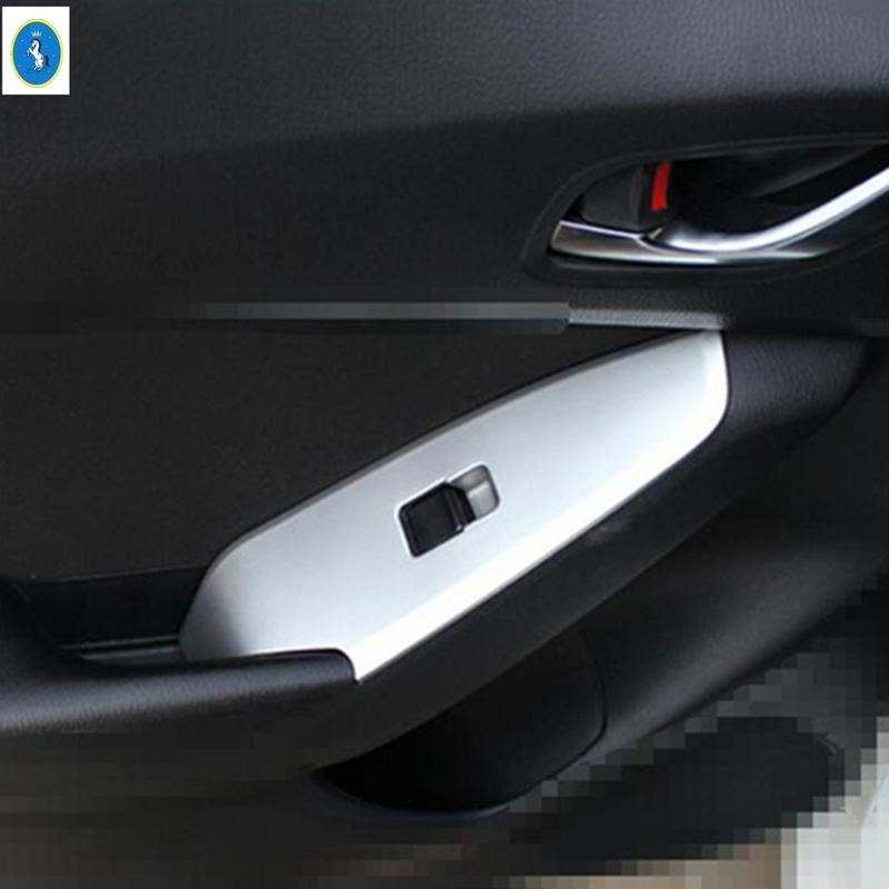 Matte Window Lift Button / Steering Wheel / Gear Shift / Air Outlet Vent Cover Trim For Mazda 3 2017 2018 Interior Accessories