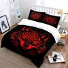 Red wolf with swirls. Bedding sets Duvet cover sets Duvet covers Pillowcases(1 * Duvet Cover 2 * Pillowcases without duvet insert)