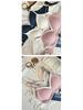 Cloud Cream Floral Lingerie: Wire-Free Push-Up Bra with Side Support