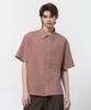 IL CORSO Silver Roll-Up Short Sleeve Shirt Pink Iesh5E404P2
