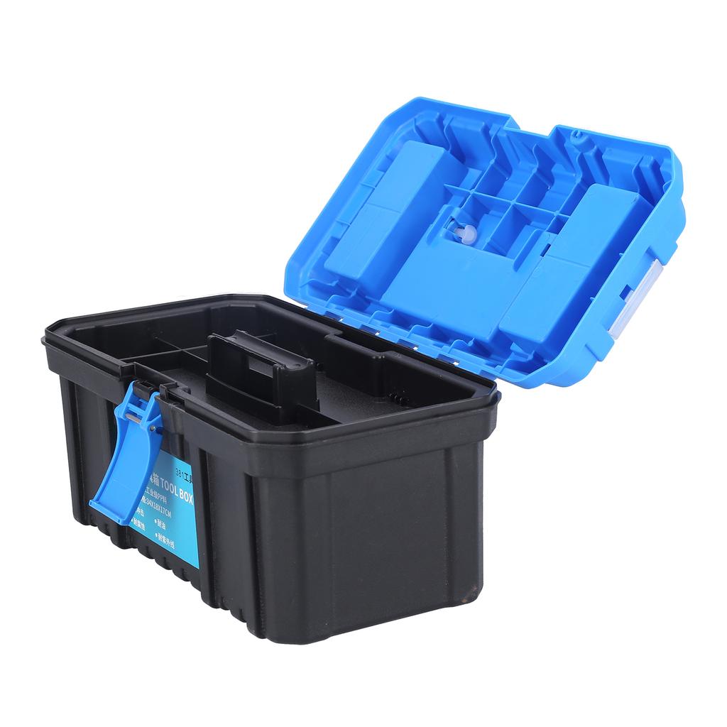 Tool Box PP Plastic Portable Hardware Parts Storage Case Double Layer Electrician Suitcase 381Small