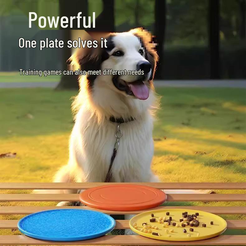Bite-Resistant Soft Dog Frisbee - Pet Training Toy for Border Collies & Golden Retrievers