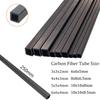 1/2/3pcs square carbon fiber tube, outer and inner high-strength carbon fiber tube/carbon fiber square tube Length 250mm