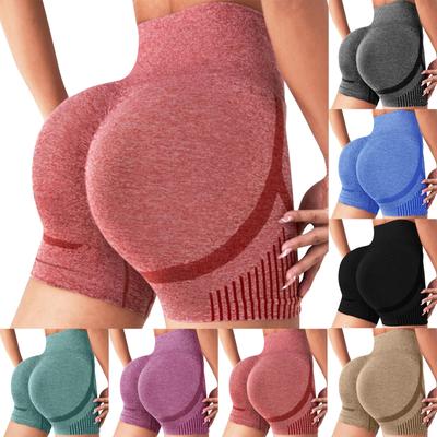 Short décontracté taille haute sans couture pour femme, short de yoga de sport, short très extensible