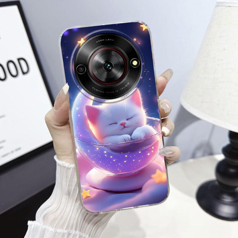 For ZTE Blade A75 5G A 75 5G Case Clear Protect Cover For ZTE Nubia Focus 5G Clear Soft Silicone Phone Case Marble Print Pattern