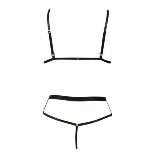 2 ks/sada podprsenka sada kalhotek dutá umělá kůže jednobarevná bezdrátová nevycpaná elastická víceramenná měkká dámská sada kalhotek podprsenka svatební noc