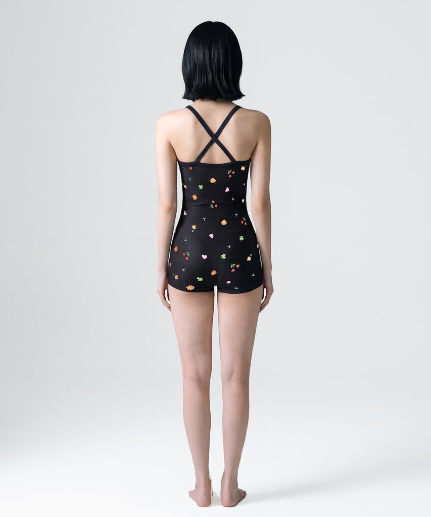 Jeteseu Women'S Clover Pop Balance Fit X-Back 2-Part Indoor Swimwear Bk L9A5019