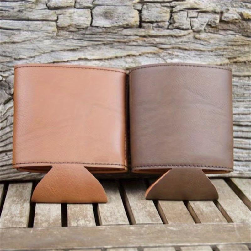 3pcs Leather Beer Bottle Cover Vintage Leather Insulation Can Cup Cover Wedding Gift Cola Bottle Leather Cover