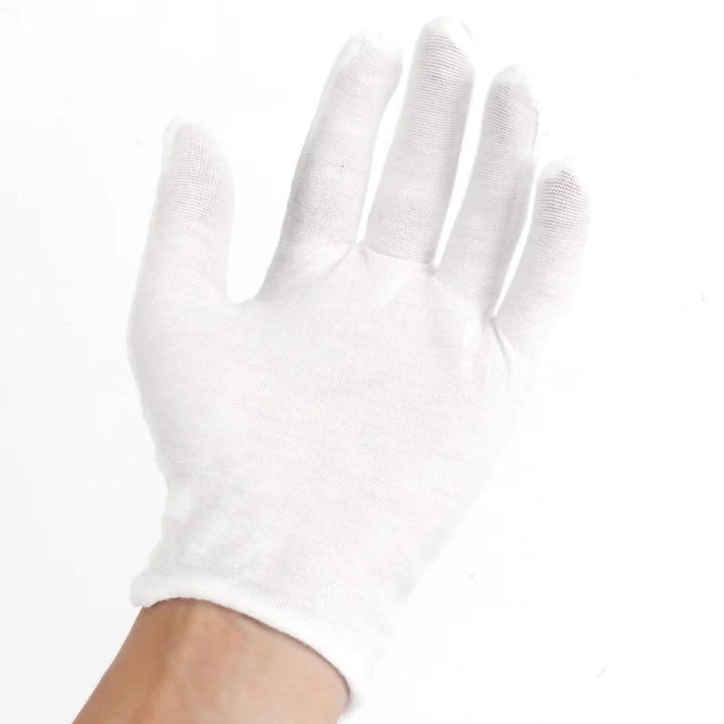 Reusable Cotton Gloves Elastic Soft Gloves for Dry Hand Moisturizing Cosmetic Eczema Hand Spa Coin Jewelry Inspection