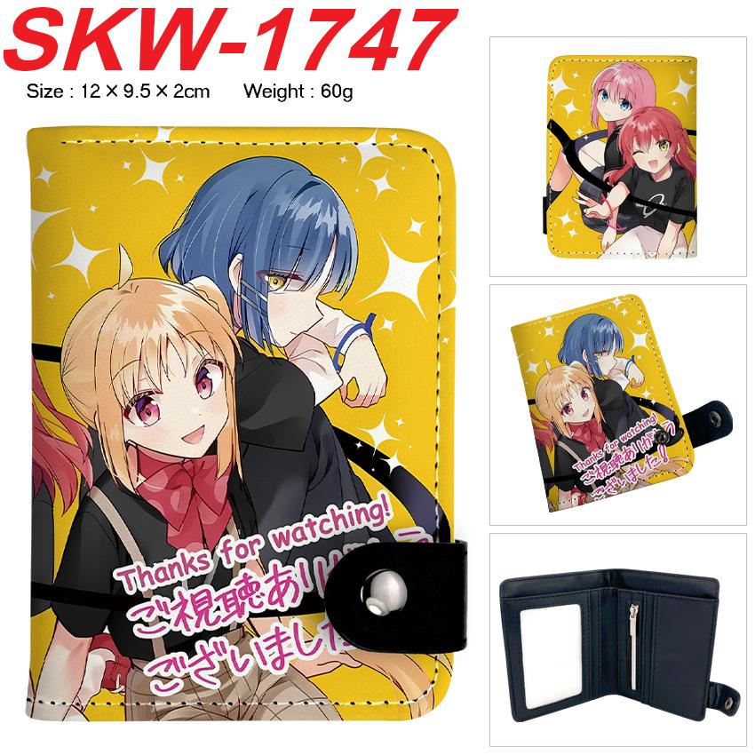 Bocchi the Rock Geldbörse Vertikal Druckknopf Bifold Kartenhalter Münzbörse Anime Unisex