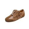 Fashion 2025 New Loafers Lace-up Shoes Woman Suede Leather Slip-on Loafers Casual Moccasins Female Flats Shoes Comfort Spring Shoes