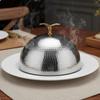 Restaurant Steak Cover Elegant Design Stainless Steel Cloche Hammered Plate for Chefs,
