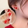 925 Silver Needle Korean Fashion Crystal Flower Earrings For Women Jewelry Trending Luxury Women's French Pearl Earrings