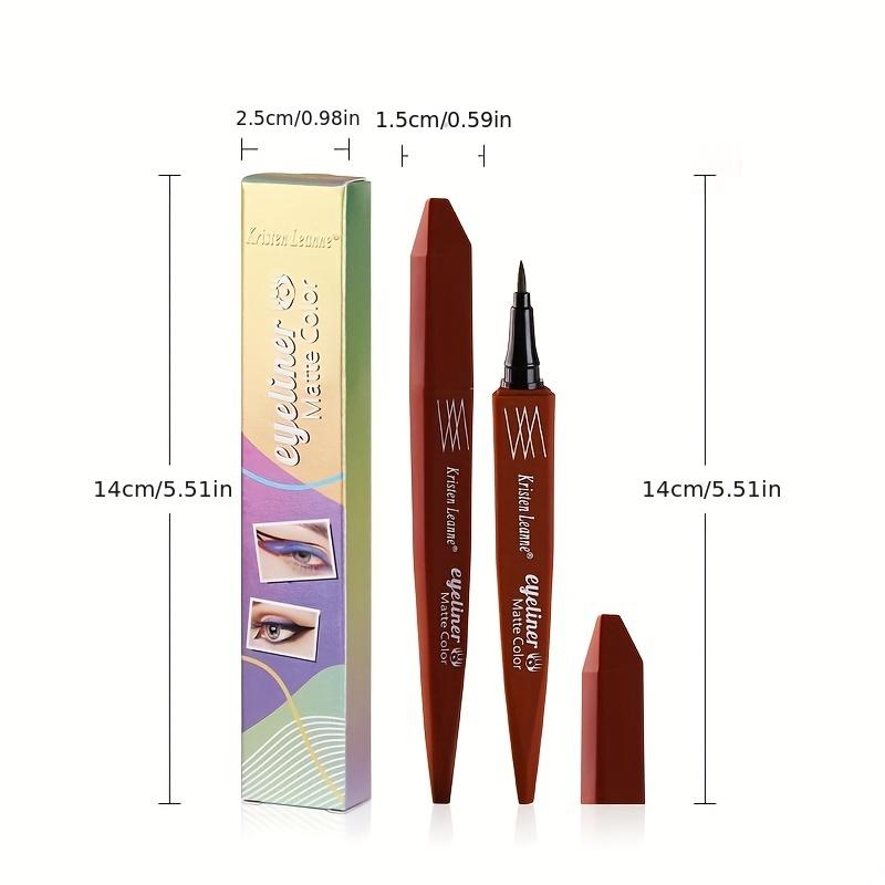 8-farger Ultra-fin Refill Brush Matte Hurtigtørkende Ikke lett å smøre ut Farge Eyeliner
