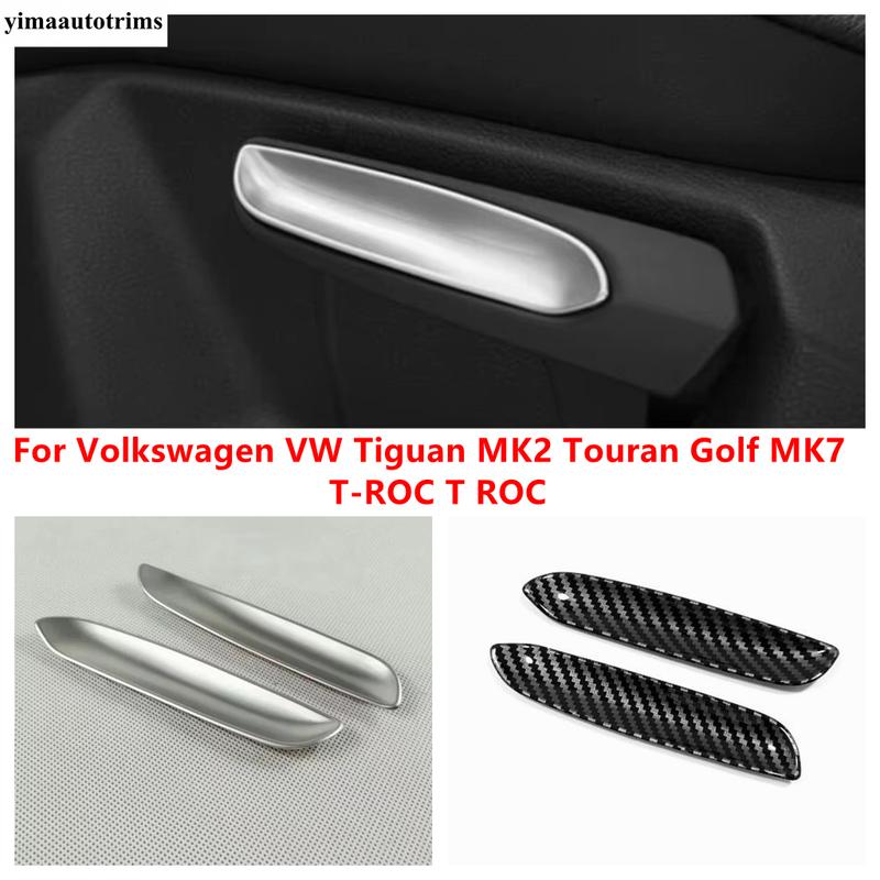 For Volkswagen VW Tiguan MK2 Touran Golf MK7 T-ROC T ROC Car Styling Seat Adjustment Knob Button Switch Cover Trim Accessories