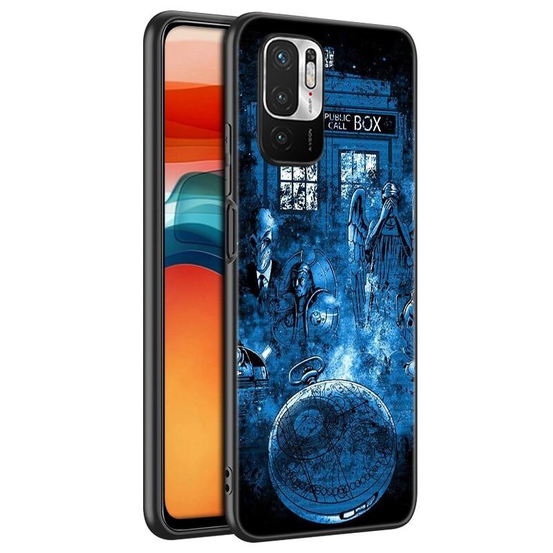 Custodia Tardis Box Doctor Who Van Gogh Per Xiaomi Redmi Note 11 10 9 8 Pro 11T 10T 10S 9S 8T 9 9A 9C 9T Cover Nera Coque Funda