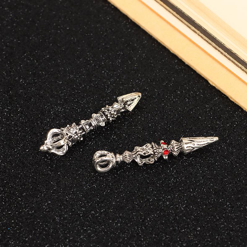 Alloy Vajra Pestle Feng Shui Ornament Buddhism Dorje Vajra Collection Buddha Instrument Home Decorations Antique Desk Decors