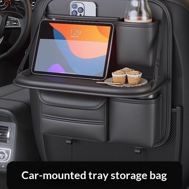 Car Backseat Organizer With Foldable Table Tray Stain Proof Pad Storage Car Seat Back Protectors Kick Car Essential