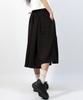 Deumakeu Real Wide Two Tuck Stripe Bumuda Pants - Black