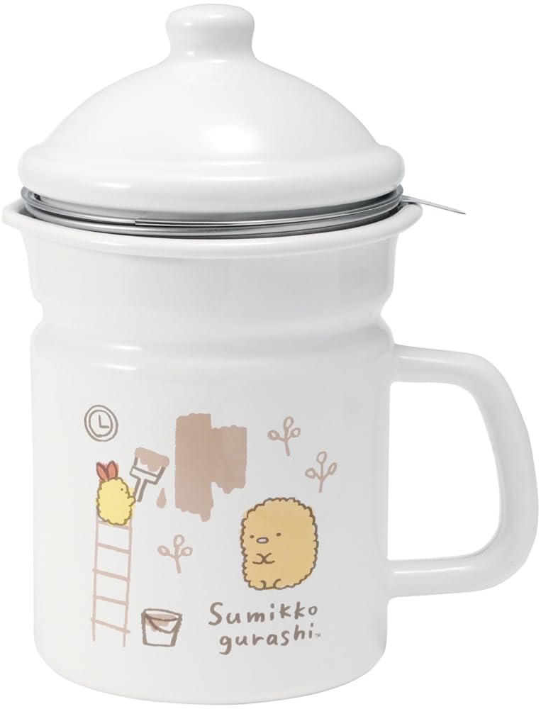 

Toyo Horo Sumikko Gurashi Enamel Oil Pot, White, Size: Approx. W17.5 x D12.5 x H20.8 SG-06