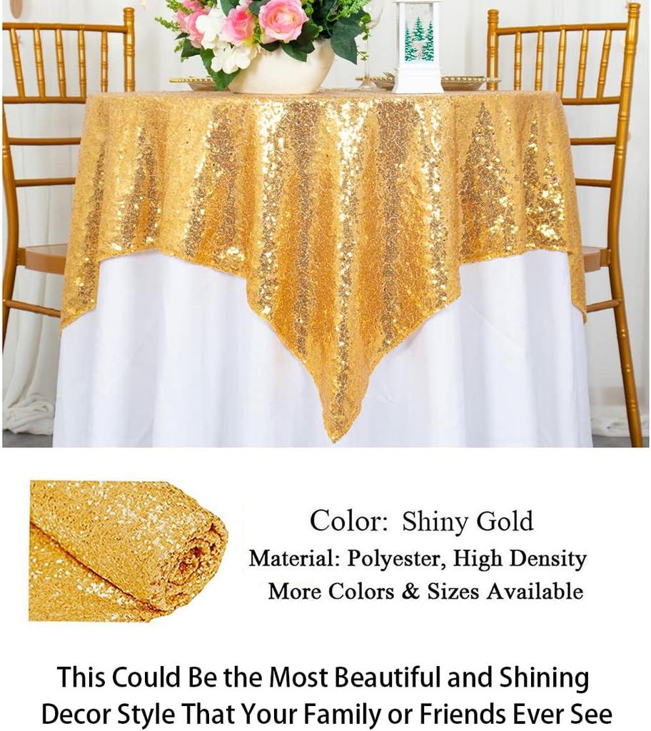 Sequin Table Cloth Shiny Glitter Tablecloth Birthday Wedding Baby Shower Party Christmas Home Sparkling Table Decoration