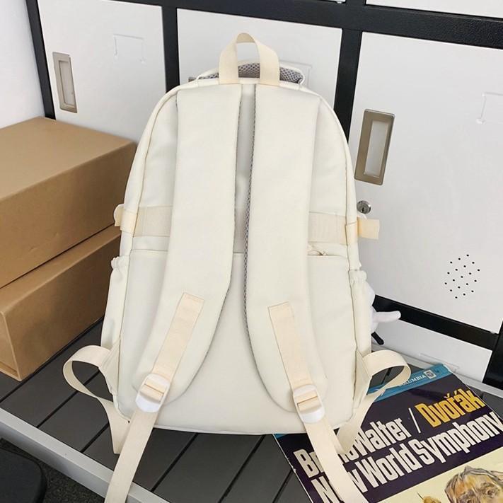Schoolbag high-value simple casual couple travel backpack large capacity junior high school students multi-compartment backpack men