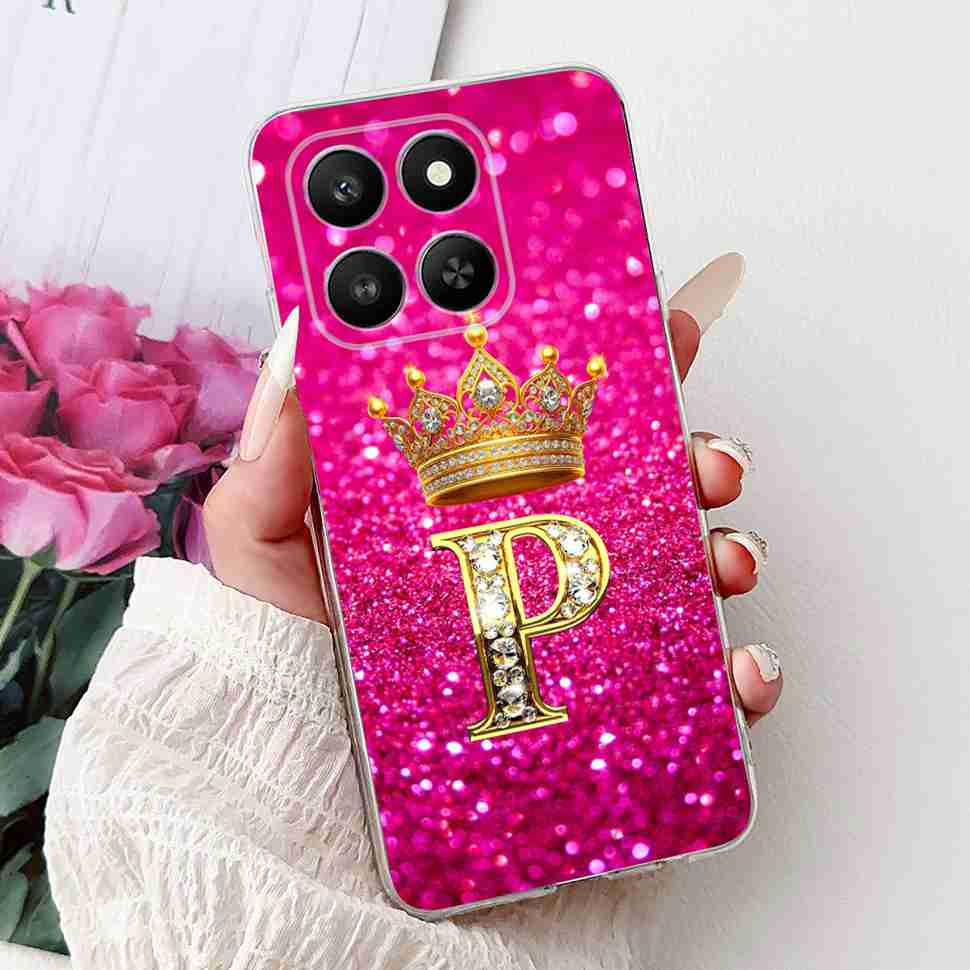 6.77" For Honor 400 Smart 5G LGN-NX1 Case Fashion Crown Flower Soft Silicone TPU Cover For Huawei Honor 400Smart 5G Phone Cases