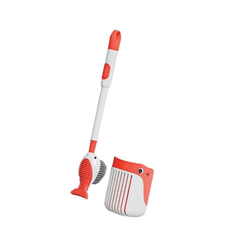 Szczotka do WC z Długą Rączką i Uchwytem Szczotka do Czyszczenia Toalety Łazienkowej ze Stojakiem