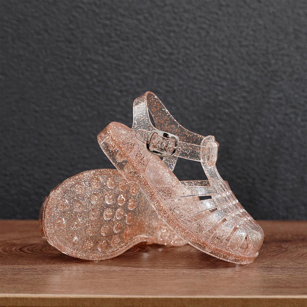 Sandale pentru copii pentru purtarea de vară, pantofi de cristal, scobiți și respirabili, pantofi pentru copii, cu cataramă, sandale pentru fete medii spre mari