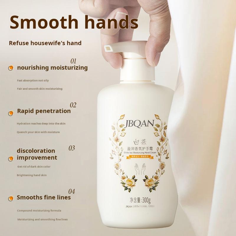 White Tea Scented Moisturising Hand Cream, 300g Pump Bottle, Long Lasting Fragrance