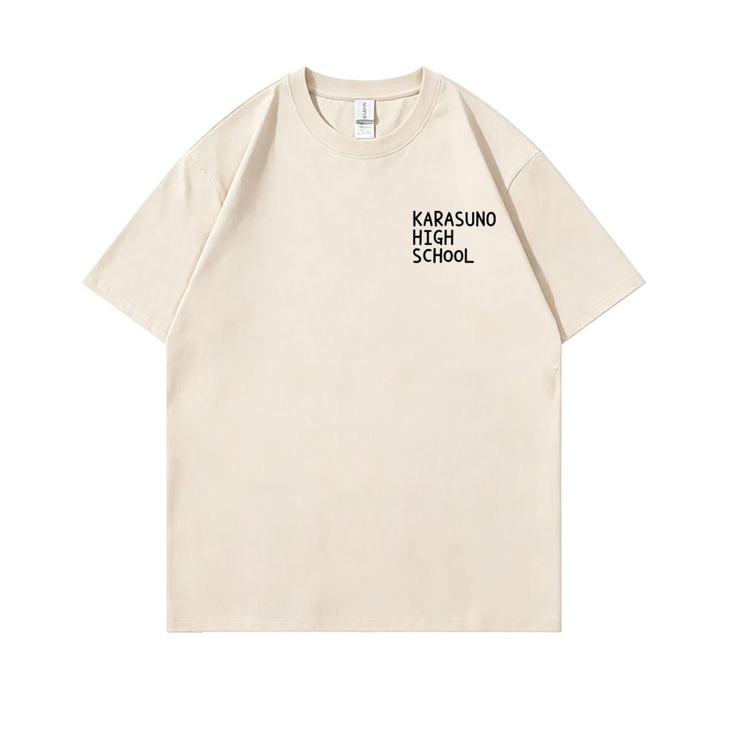 Anime Haikyuu Lycée Karasuno Hinata Shoyo Même Style T-shirt Unisexe Unisexe Unisexega T-shirts Unisexe Casual Vintage Streetwear
