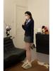 Korean Embroidered Striped Blue Shirt for Women - Spring/Autumn 2026 New Design
