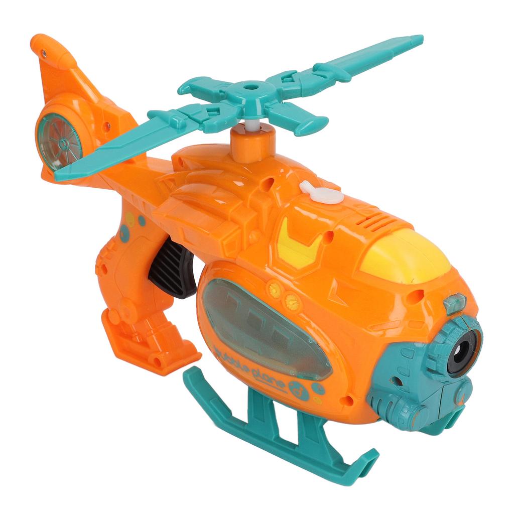 Bubble Blowing Toy Helicopter Shape Sound Light Battery Powered Automatic Bubble Making Toy