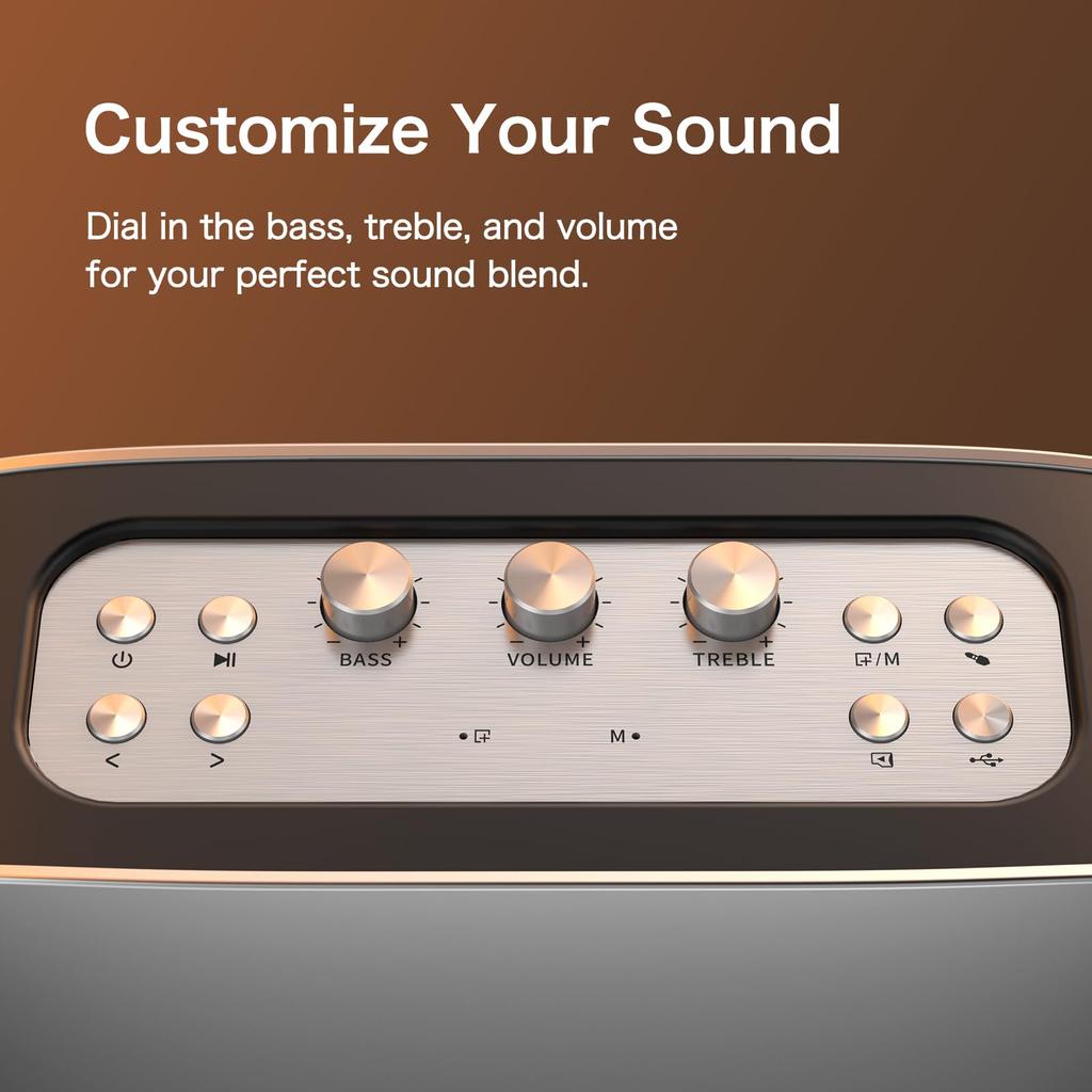 DOSS SoundBox H100 Bluetooth-Lautsprecher, 50 W Ausgangsleistung, hohe Lautstärke, Dual-DSP-Technologie, 24-Stunden-Wiedergabe, kabellose Bluetooth-Verbindung, kompatibel mit Speicher