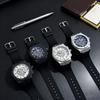 Men'S Watch Hollow Imitation Mechanical Outdoor Leisure Fashion Silicone Belt Quartz Watch Sports Men'S Watch