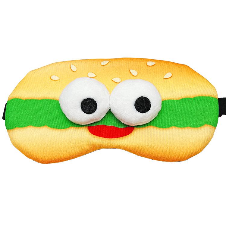 

Funny Hamburger Sleep Mask Cute Soft Eye Cover Travel Rest Eye Band Kids Eyeshade Patch Blindfold For Women Girls Eye Mask