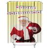 Tuniu Festive Santa Claus Shower Curtain Christmas Bathroom Decor Funny Holiday Gift Cute Waterproof Fabric Backdrop For Home