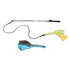 Dog Flirt Stick Retractable Interactive Tug Toy Puppy Teaser Pole with Rope for Outdoor Exercise Training