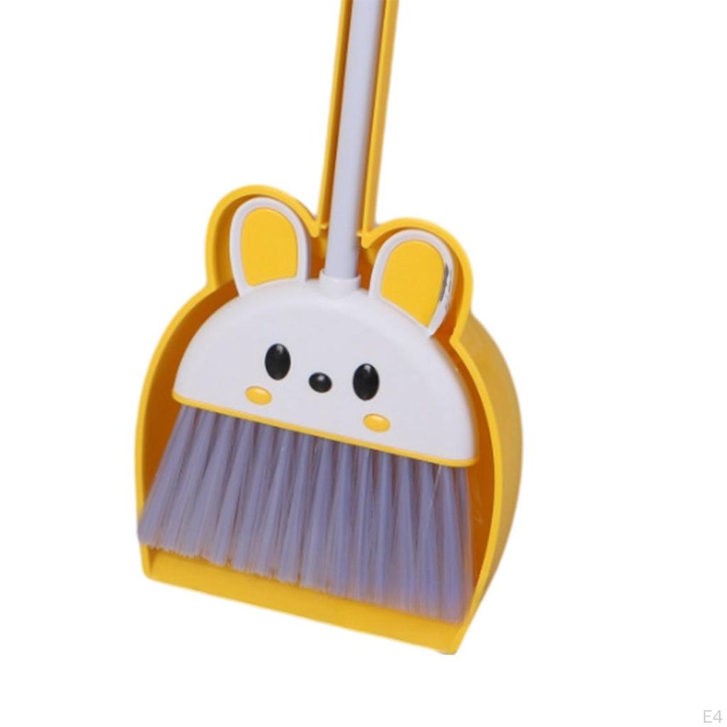 Cleaning Sweeping Play Set Small Broom and Dustpan Cute , Kids Housekeeping