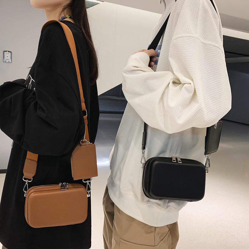 Men's Japanese Style Two-in-One Crossbody and Waist Bag - Functional and Trendy Square Design