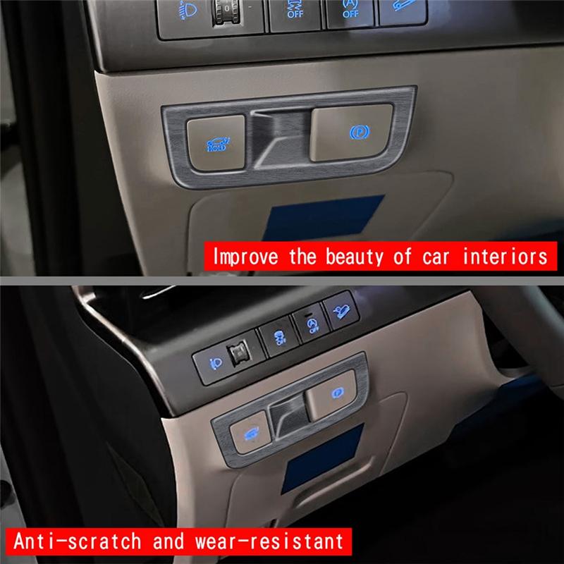 

Car Headlight Switch Frame Trim Cover For Hyundai KONA 2024+ Car Interior Replacement Wood Grain Wood Grain