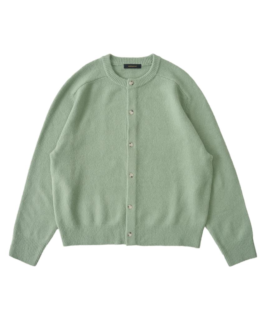 Analog Mood Handy Round Crop Fit Knit Cardigan (Green)