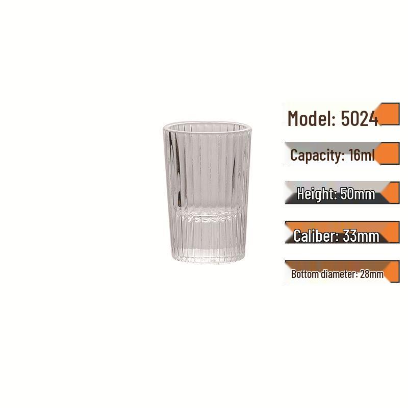 Striped Crystal Baijiu Decanter Set with Shot Glasses for Home and Bar Use