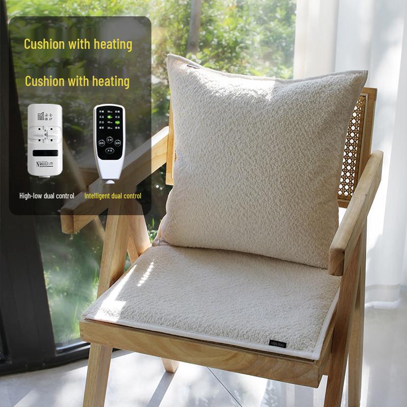 Wormwood Heated Seat Cushion with Moxibustion Therapy - Electric Heating Pad for Office Chairs