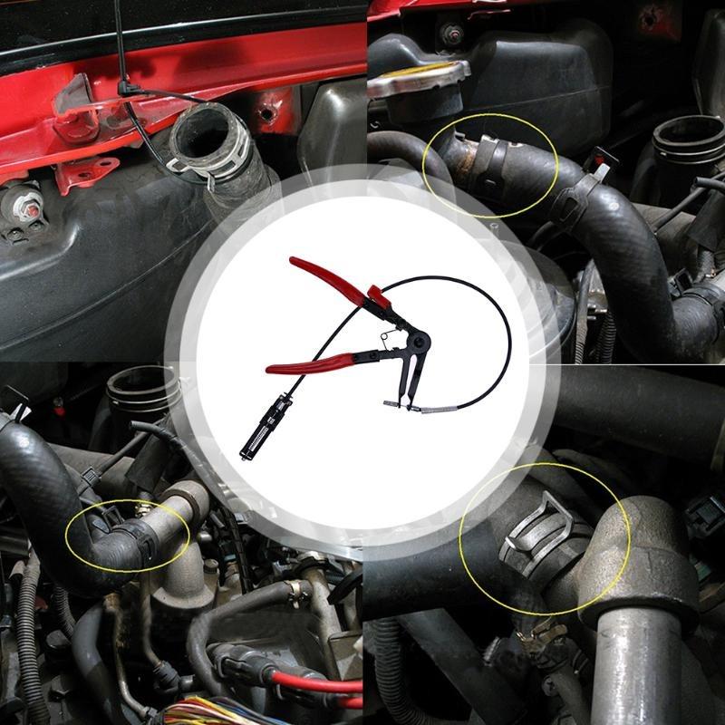 Flexible Wire Stipper Long Reach Hose Clamp Pliers Circlip Pliers Forceps Multi-tool Car Repairs Removal Hand Tool