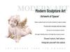 Retro Angel Wings Figurine - Cute Resin Ornament for Weddings & Birthdays