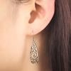 European and American Retro Carved Palace Earrings Ethnic Style Hollow Pattern Earrings